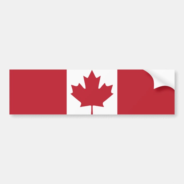 Canada Flag Bumper Sticker (Front)