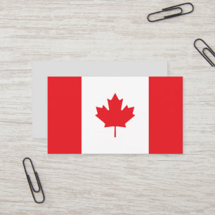 Canada flag business card