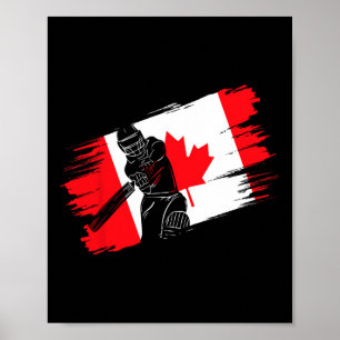 Canada Flag Canada Cricket Fan Player Coach Umpire Poster