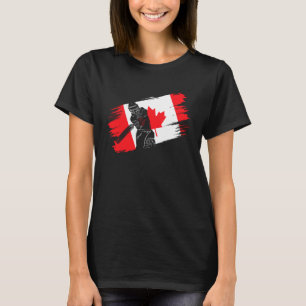 Canada Flag Canada Cricket Fan Player Coach Umpire T-Shirt