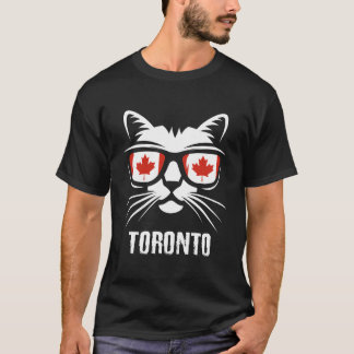 Canada Flag Canadian Cat Maple Leaf Toronto T-Shirt