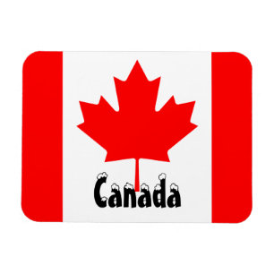 Canada Flag Canadian Colours Red White Maple Leaf Magnet