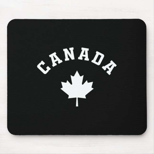 Canada Flag Canadian Vacation Fishing Hiking Skiin Mouse Pad (Front)