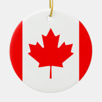 Canada Flag Ceramic Ornament