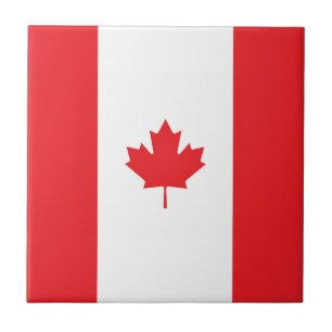 Canada flag ceramic tile