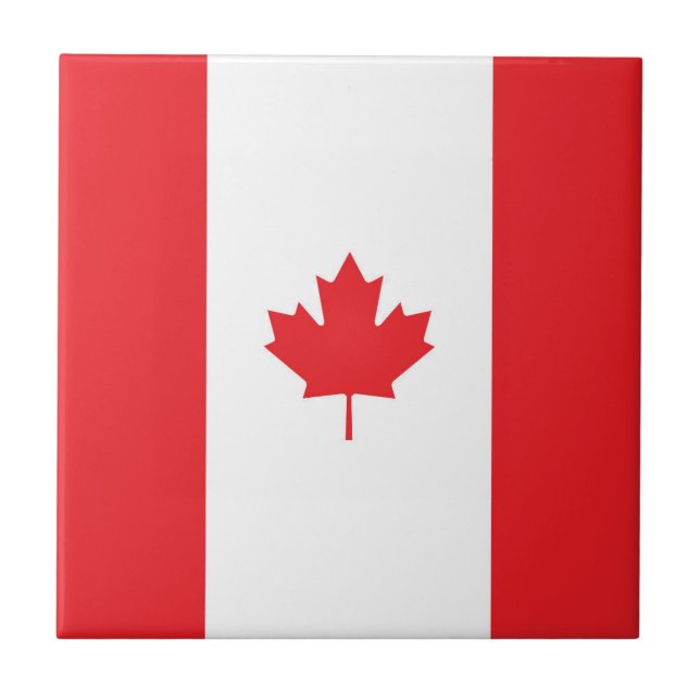 Canada flag ceramic tile (Front)