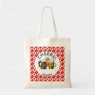 CANADA FLAG Cheers! Sociable! Customised Cartoon Tote Bag