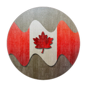 Canada Flag-Chrome by Shirley Taylor Cutting Board