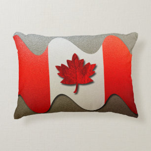 Canada Flag-Chrome by Shirley Taylor Decorative Cushion