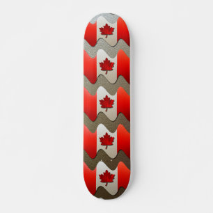 Canada Flag-Chrome by Shirley Taylor Skateboard