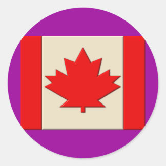 Canada Flag Classic Round Sticker