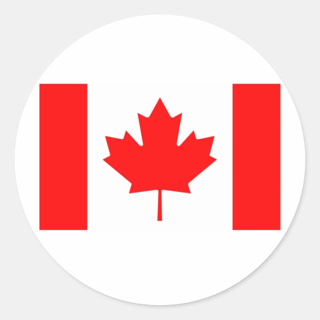Canada Flag Classic Round Sticker (Front)