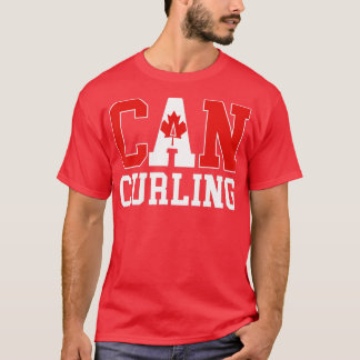 Canada Flag Curler - Canadian CAN Curling  T-Shirt