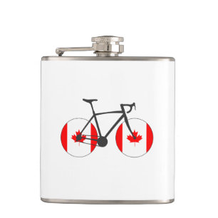 Canada Flag Cycling Hip Flask
