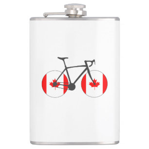 Canada Flag Cycling Hip Flask
