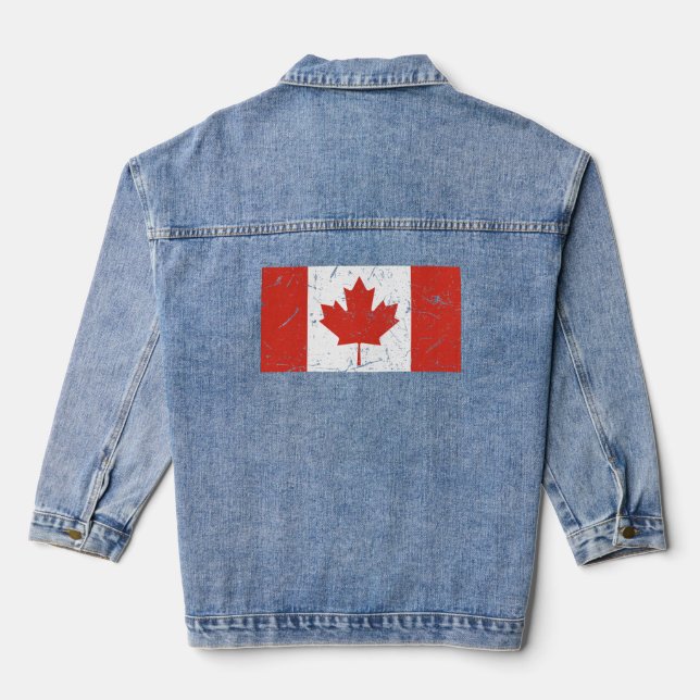 Canada Flag Denim Jacket (Back)
