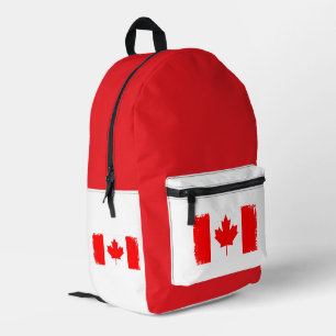 Canada flag distressed printed backpack