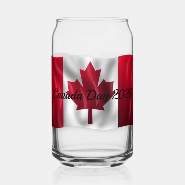 Canada Flag Drinkware Set Can Glass (Back)