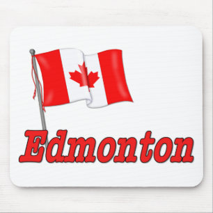 Canada Flag - Edmonton Mouse Pad