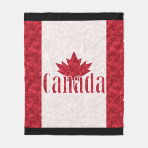 Canada, flag fleece blanket
