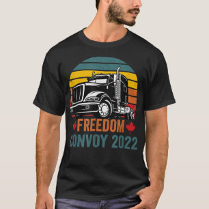 Canada Flag Freedom Convoy 2022 Canadian Trucker M T-Shirt