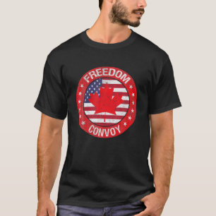 Canada Flag Freedom Convoy 2022 Canadian Trucker M T-Shirt