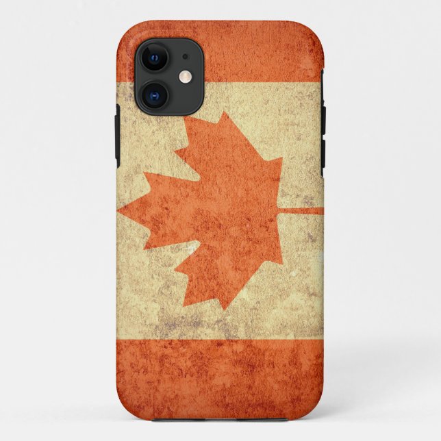 Canada Flag - Grunge Case-Mate iPhone Case (Back)