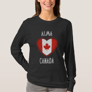 Canada Flag Heart Alma City T-Shirt
