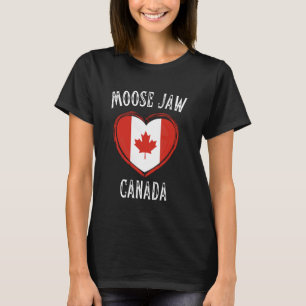 Canada Flag Heart Moose Jaw City T-Shirt