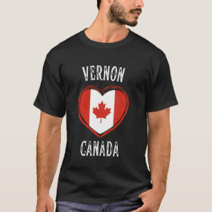 Canada Flag Heart Vernon City T-Shirt