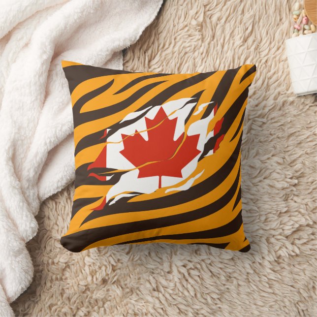CANADA Flag Inside Me, Canadian inside Claw Mark  Cushion (Blanket)