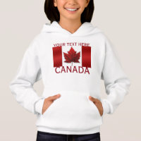 Canada Flag Kid's Hoodie Shirt Canada Souvenir Top