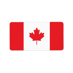 Canada flag label