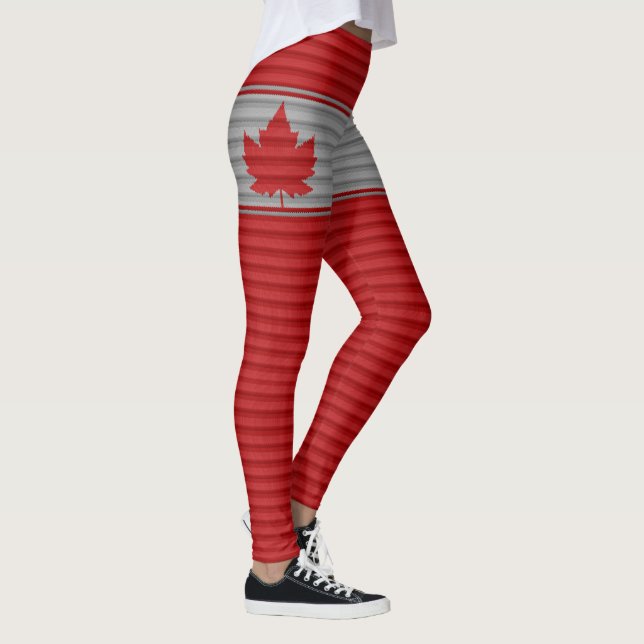 Canada Flag Leggings Classic Canada Souvenir Pants (Right)