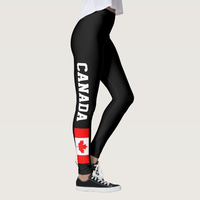 Canada flag leggings for Canadian women and girls (Right)