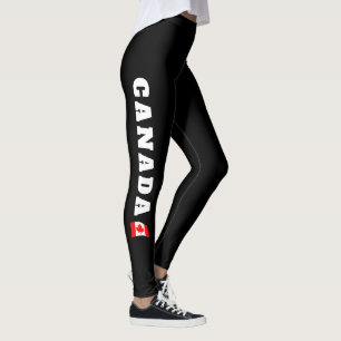 Canada Flag Leggings - Maple Leaf Womens Tights