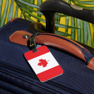 Canada flag luggage tag