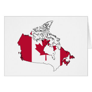 Canada flag map