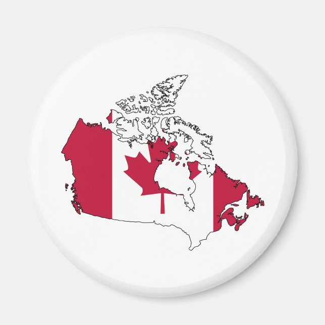 Canada Flag Map full size Magnet (Front)