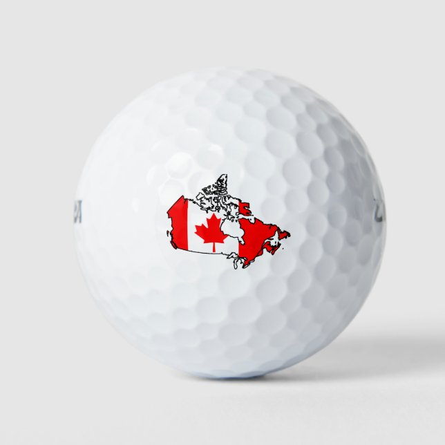 canada flag map golf balls (Front)