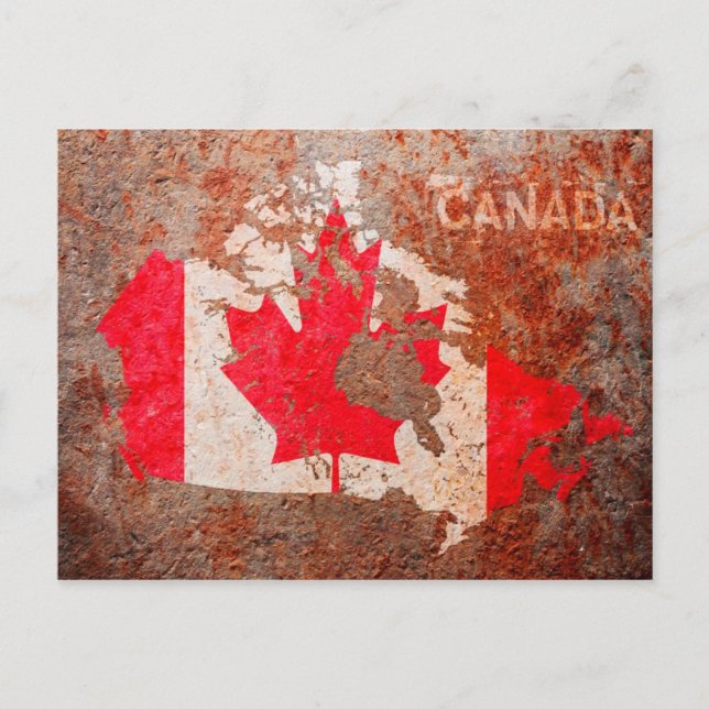 Canada Flag map Postcard (Front)
