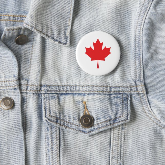 Canada Flag Maple Leaf Button – Canadian Pride  (In Situ)