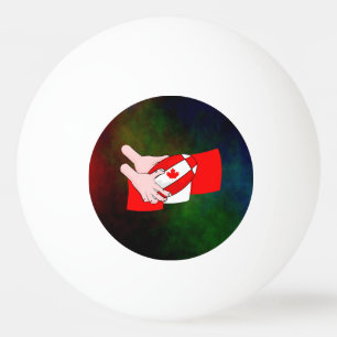 Canada Flag Maple leaf Rugby Ball