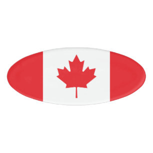 Canada flag name tag