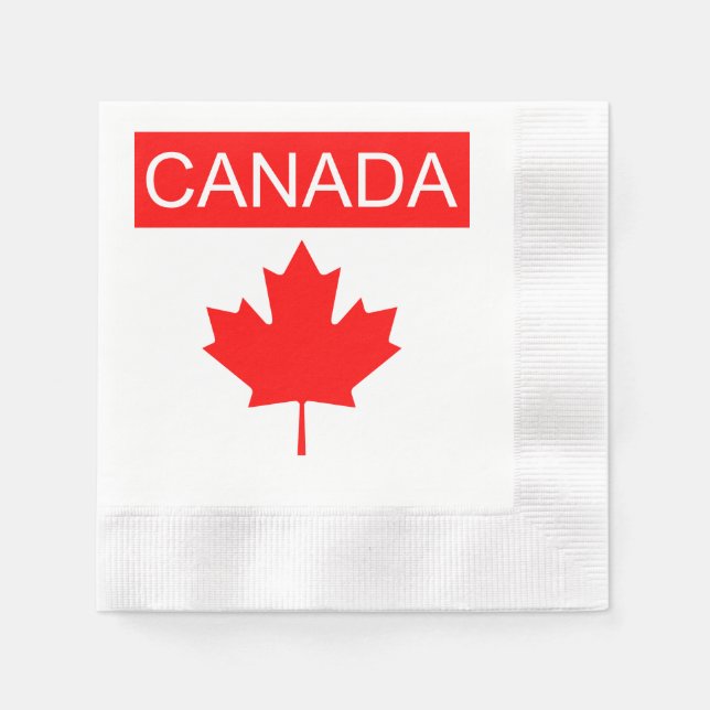 Canada Flag Napkins Lighthouse Route (Front)