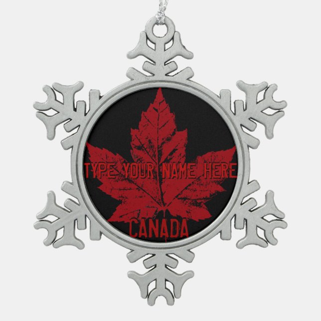 Canada Flag Ornament Personalised Canada Souvenir (Front)