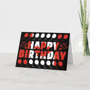 Canada Flag Patriotic Birthday Card