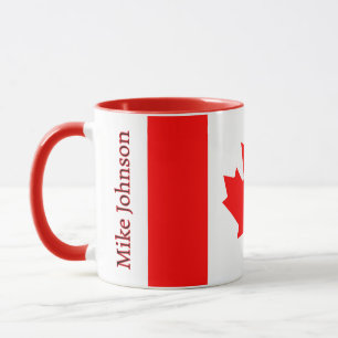 Canada Flag Patriotic Maple Leaf Personalised Mug