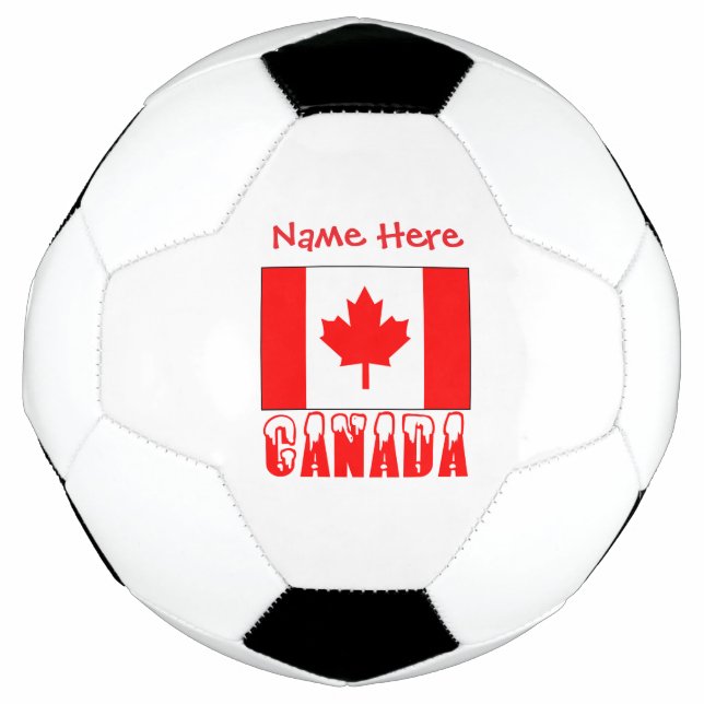 Canada Flag Personalised  Soccer Ball (Front)