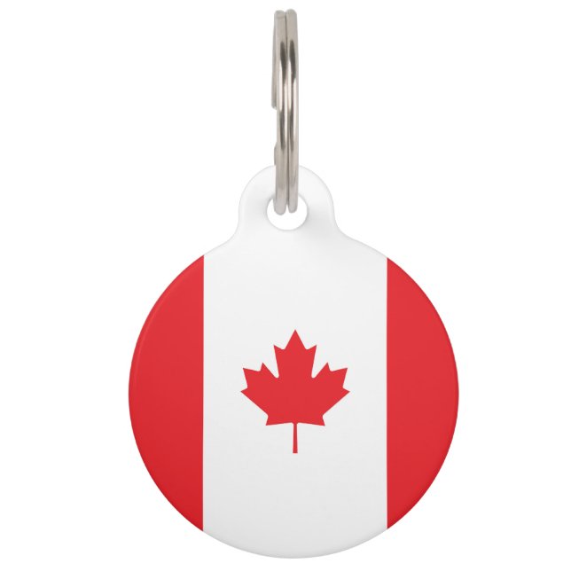 Canada flag pet tag (Front)